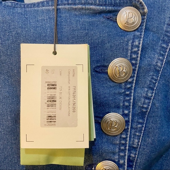 NWT Pierre Balmain Denim Jacket - Sz 8 (M) - Picture 6 of 7